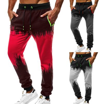Outdoor Sports Men Jogger Color Block Drawstring Pants Long Outdoor Sports Men Jogger Color Block Drawstring Pants Long