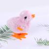 Wind-up Toy Soft Plush Chick Shape Kids Clockwork Toy Creative Cartoon Jumping Toy for Children Teens Adults