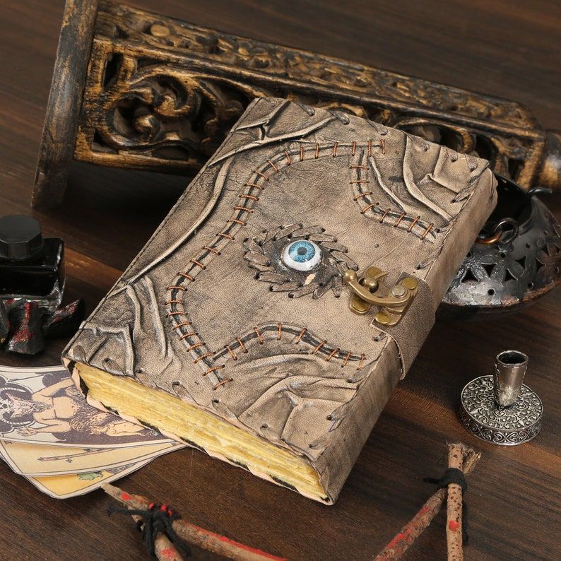Handmade  Leather Journal: Witchcraft Spell Book of Shadows