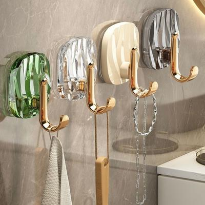 4-teiliges Set Stark belastbar Badezimmerhaken Luxuriöser selbstklebender Haken Für die Organisation zu Hause