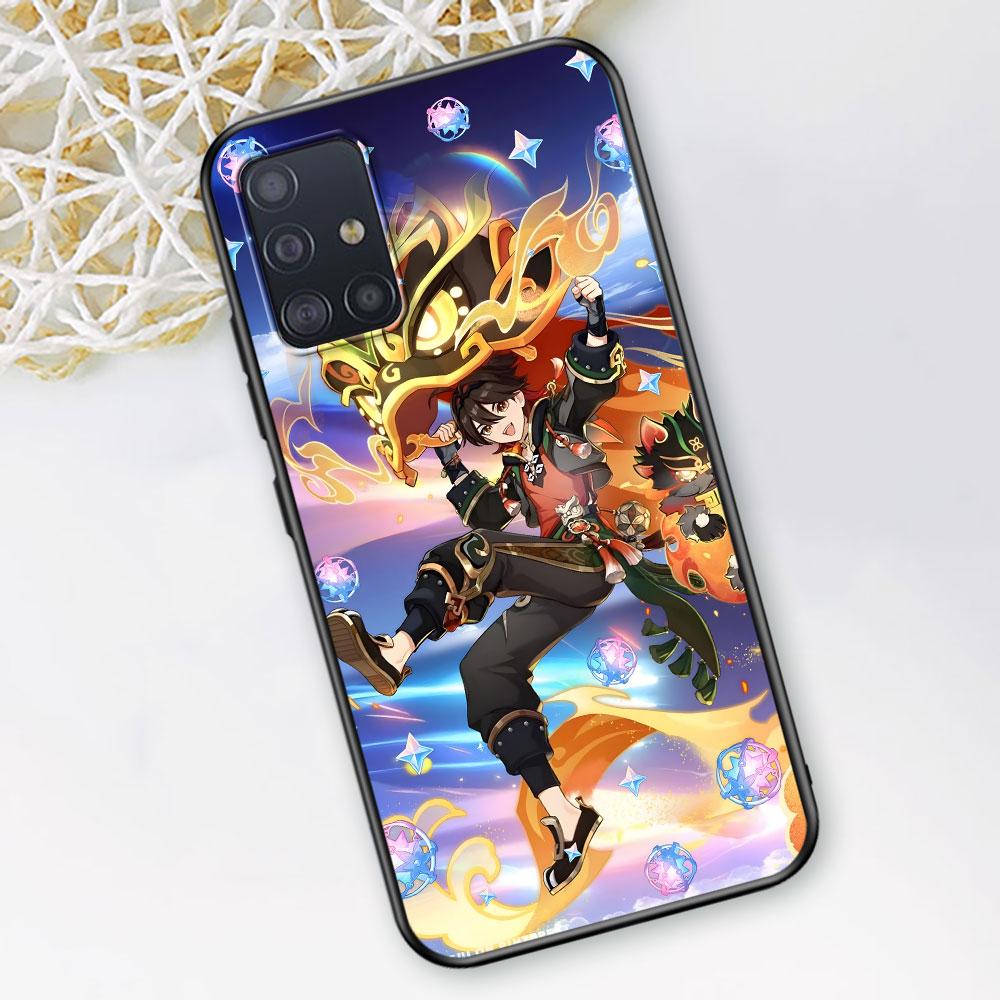 Gaming Genshin Impact Case for Samsung Galaxy A53 A14 A12 A54 A24 A22 A41 A52 A21s A22 A31 A33 A51 A11 A13 A32 TPU Phone Cover