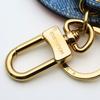 Used LOUIS VUITTON key ring Porto Kure M69017 Monogram denim/leather Blue Red Key ring