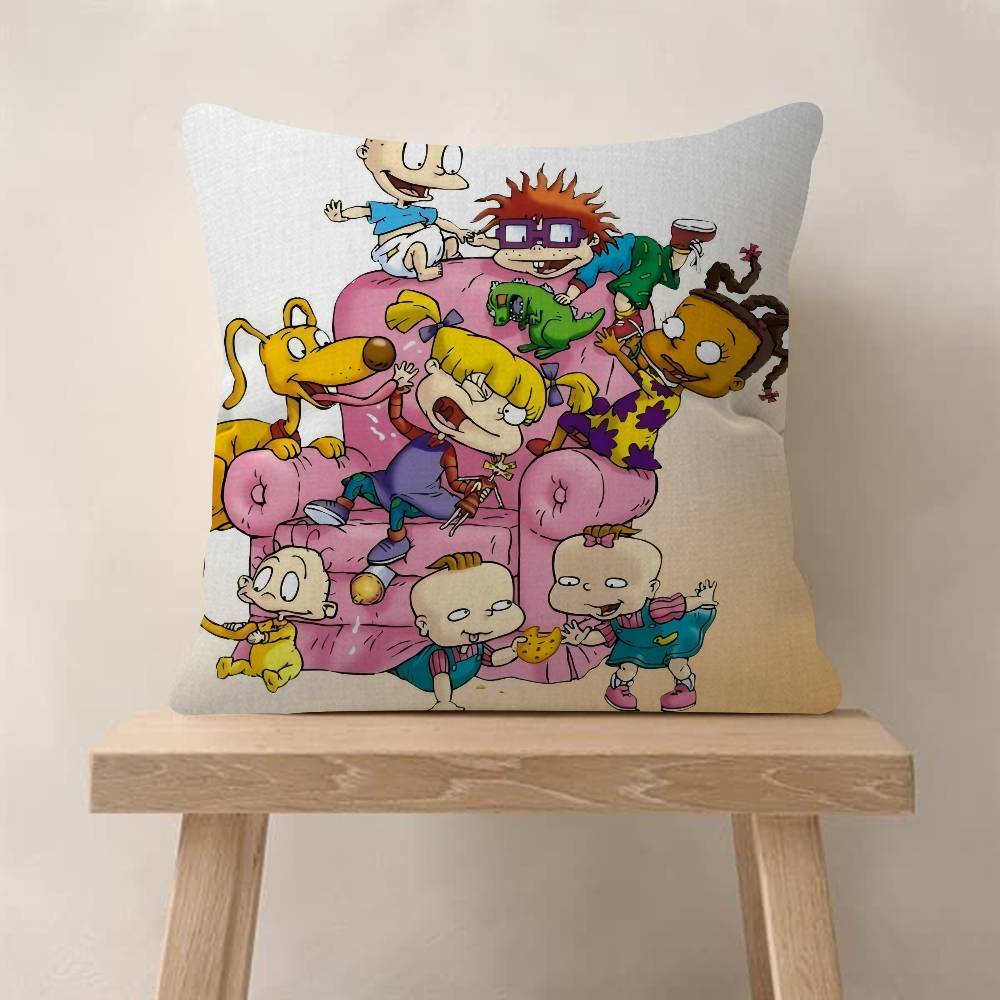 Cartoon R-Rugrats Funny Cushion Cover Decorative Pillow Sofa Home Decor Case Pillow Cases