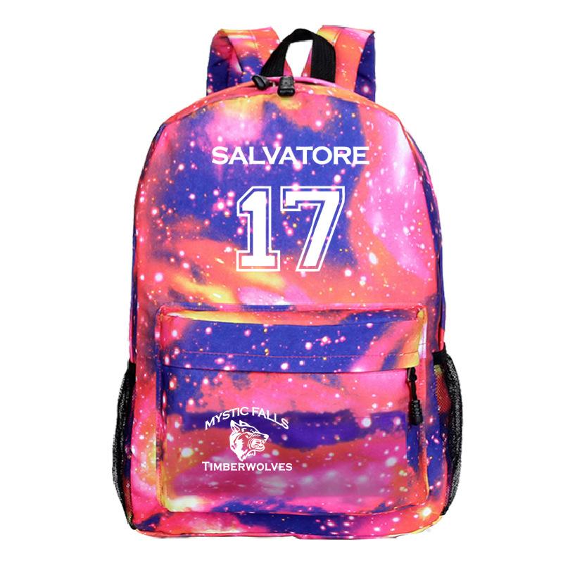 Vampire Diaries Peripheral Elementary and Secondary School Bags Grades 3-6 Casual Backpacks