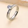 Luxury Stainless Steel Geometric Gold-plated Ring Women's Finger Engagement Wedding Jewelry Fashion Accessories