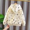Girls' Velvet Hooded Autumn/Winter Sweatshirts – Thick, Fashionable Korean Style Casual Tops for Baby Girls