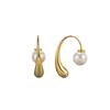 New Trendy Ears High-end Niche Design Unique Water Drop Pearl Ear Hook Autumn and Winter Earrings