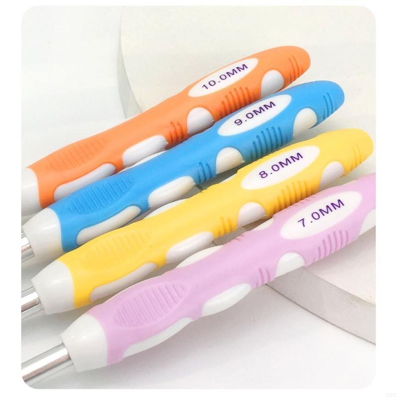 4Pcs Ergonomic Crochet Hook for Beginner Hobbyist 7.0mm-10mm Large Crochet Hook X3UC