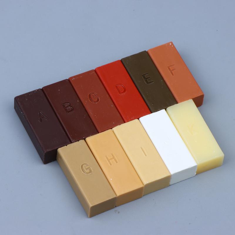 Cire de réparation pour parquet Couleur naturelle Sans résidu Blocs de réparation pour rayures, taches, fissures pour la maison, les meubles en bois, l'entretien du sol