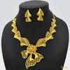 2026 Flower Necklace Earrings Set Dubai India Nigeria Gold Plated Ladies Wedding Jewelry