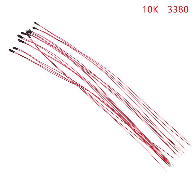 

10 ШТ. Терморезистор NTC MF52B 10K 100K Зонд Провід-стрічка B3470 B3380 B3950 B3435 B 4250 1% 10см Датчик контролю температури 10K3380