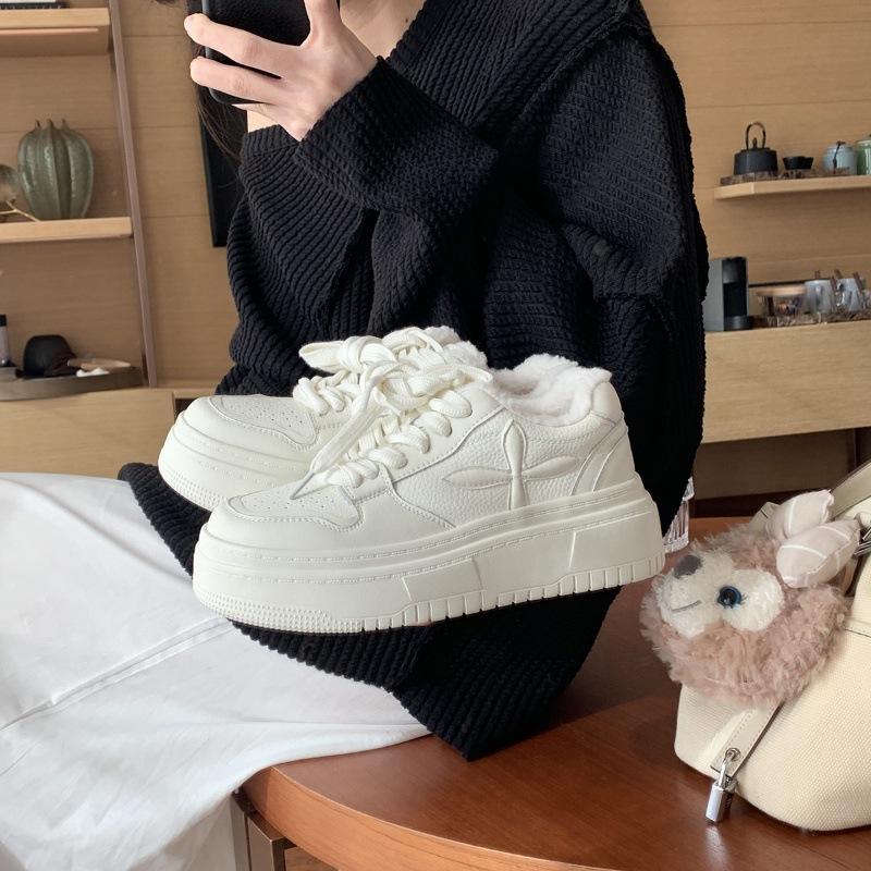 Cowhide version~ Grape mother The same style shows long legs and reduces age. Shoes with laces and thick soles increase height. Casual little wh