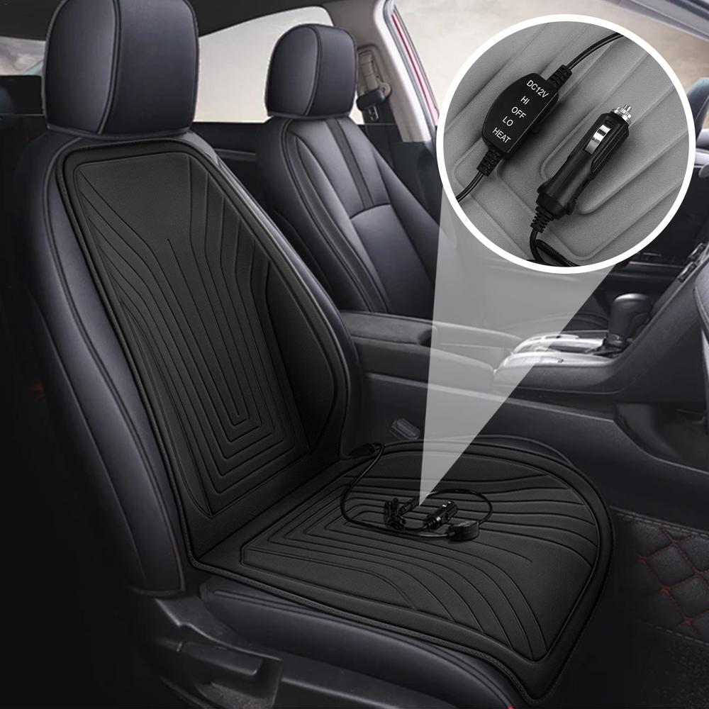 Heated Car Seat Cover 12V Seat Cushion Car Heating Cushion Winter Heated Seats Car Seat Warmer  For Front/Rear Seats Cardriver