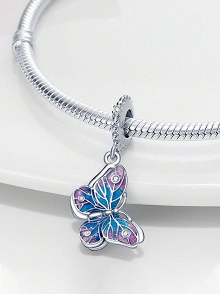 Romantic Heart Butterflychameleon Beads Charm Copper Plated Fit Charms Copperoriginal Bracelet For Jewelry Making Diy Charm