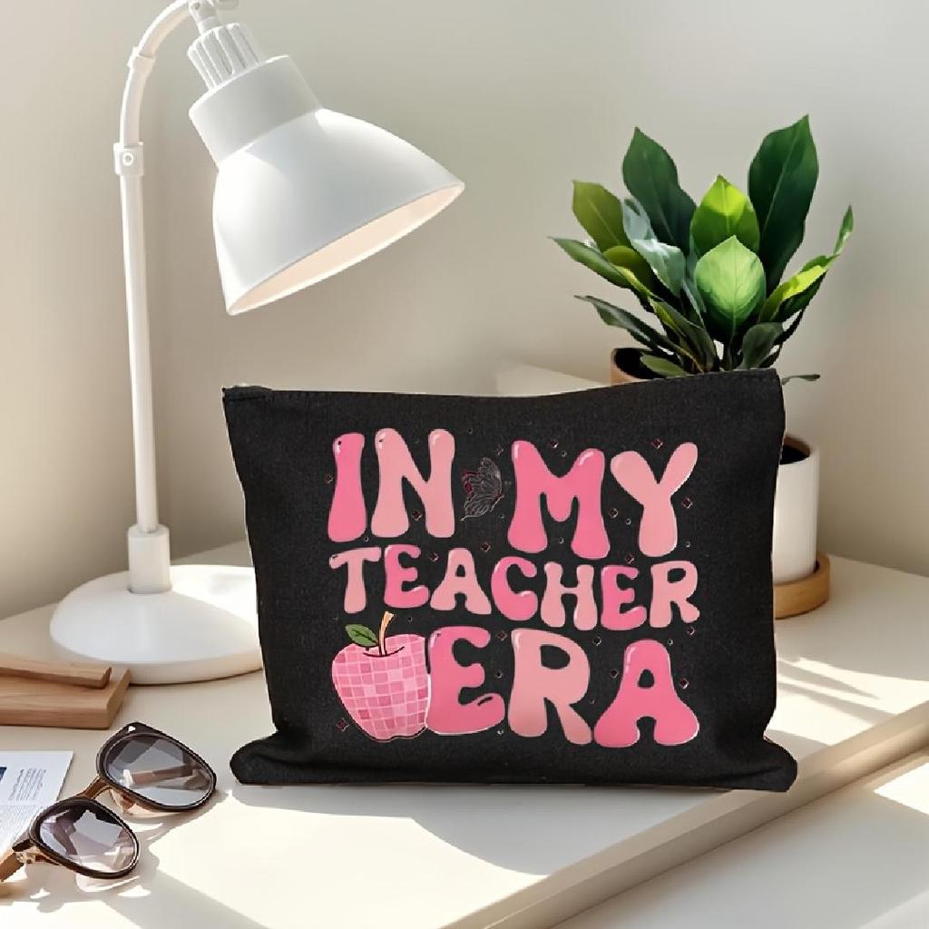 A My Teacher's Cosmetic Bag.- Multifunctional Zipper Pouch, Jewelry Storage Bag, Perfect Travel Zipper Small Storage Bag.