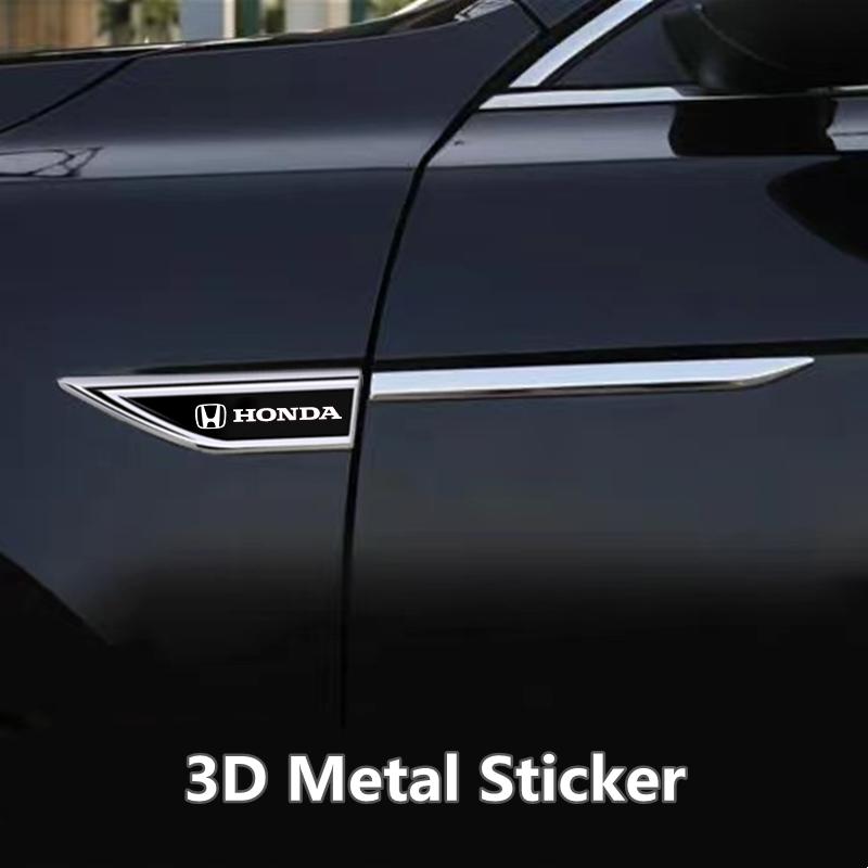 Auto Door Protective Sticker Car Emblem Fender Blade Decal Badge For Honda Fit Civic Accord 7 8 9 10 Pilot City Jazz CRV HRV