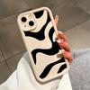 IPhone 16 15 14 13 12 11 Pro Max XS Max XR X SE 8 7-ისთვის შავი ზებრის ზოლიანი ნიმუში რბილი სილიკონის სრული ლინზის დამცავი დარტყმაგამძლე ქეისი