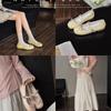 Gentle French Mary Jane Shoes Women's 2025 Summer Comfortable Inner Height Increase Bow Word with Casual Ballet Style Shoes