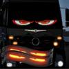 LED Truck Sign Remote Control Scrolling Animation Devil's Eye Flexi Sticker for Car Truck Windshield Stickers LED Display Light