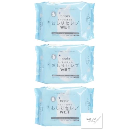 Bulk Purchase: Oshiri Celeb Wet Refill, Nepia, 60 Sheets X 3 Packs