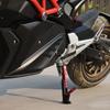 Motorcycle Extendable Stand Holder E-Bike Scooter Replacement Kickstand Adjustable Foot Side with Spring and Screws
