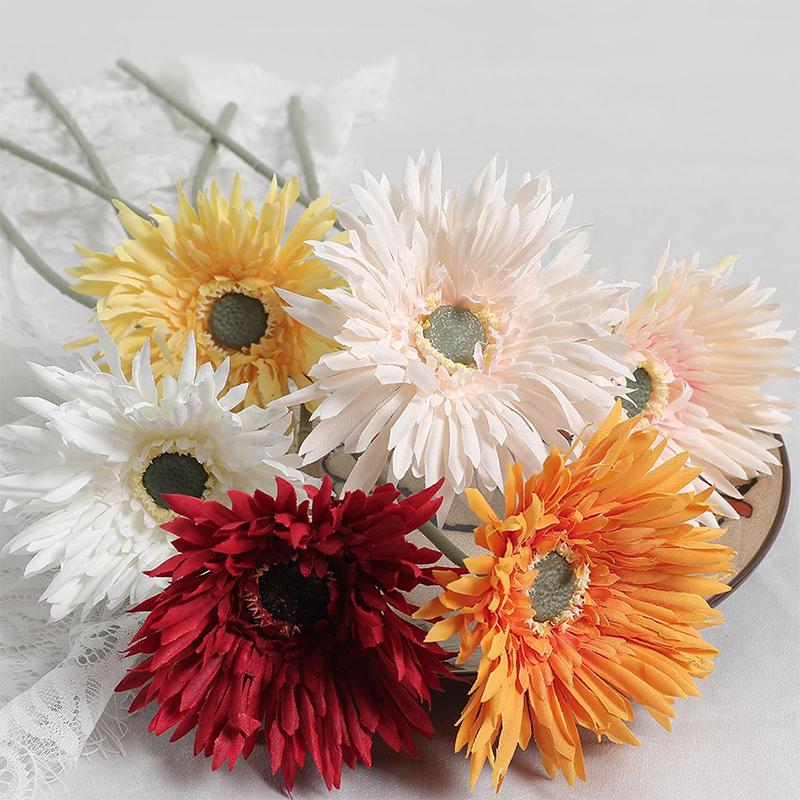 1Pcs Artificial Silk Gerbera Flowers for Wedding Decoration Fake Daisy Chrysanthemum Party Home Decoration Fake Flowers
