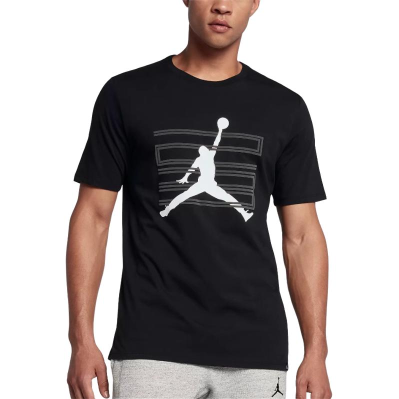 Jordan Casual Sports Breathable Short Sleeve T-Shirt Men Tops Black 944221-010