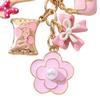Keychain Pendant with Faux Pearl Embellishment Enamel Heart Bowknot Flower Charm Key Chain Decorative