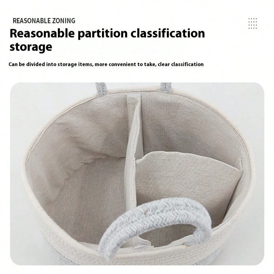 Baby basket with a divider for baby christening, baby registry search, and alphabet design as a newborn gift.