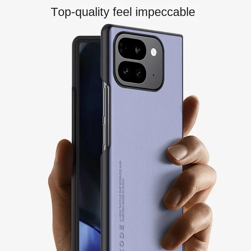 Για Θήκη Google Pixel Fold 2 Ματ Σιλικόνη Απλή PU Δερμάτινη Θήκη Τηλεφώνου για Pixel Fold2 Pixel9 Pro Fold Αντικραδασμική Προστασία Μαλακής Άκρης Προφυλακτήρας