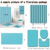 African Man and Women Printing Toilet Pad Cover Bath Mat Shower Curtain Set 5-Piece Set