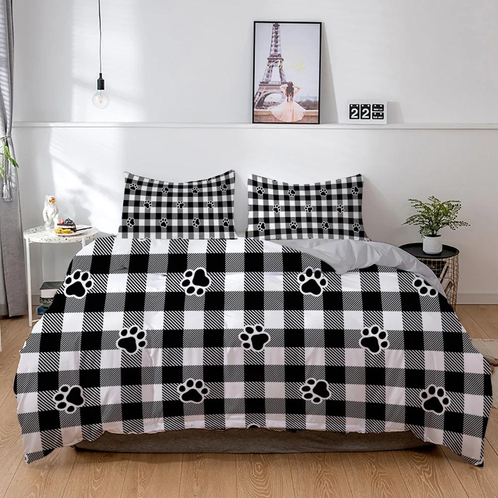 3D Dog Bedding Set Cute French Bulldog Puppy Duvet Cover Sets Cartoon Bed Cover Pet Animals Home Textiles Queen 2/3Pcs King Full