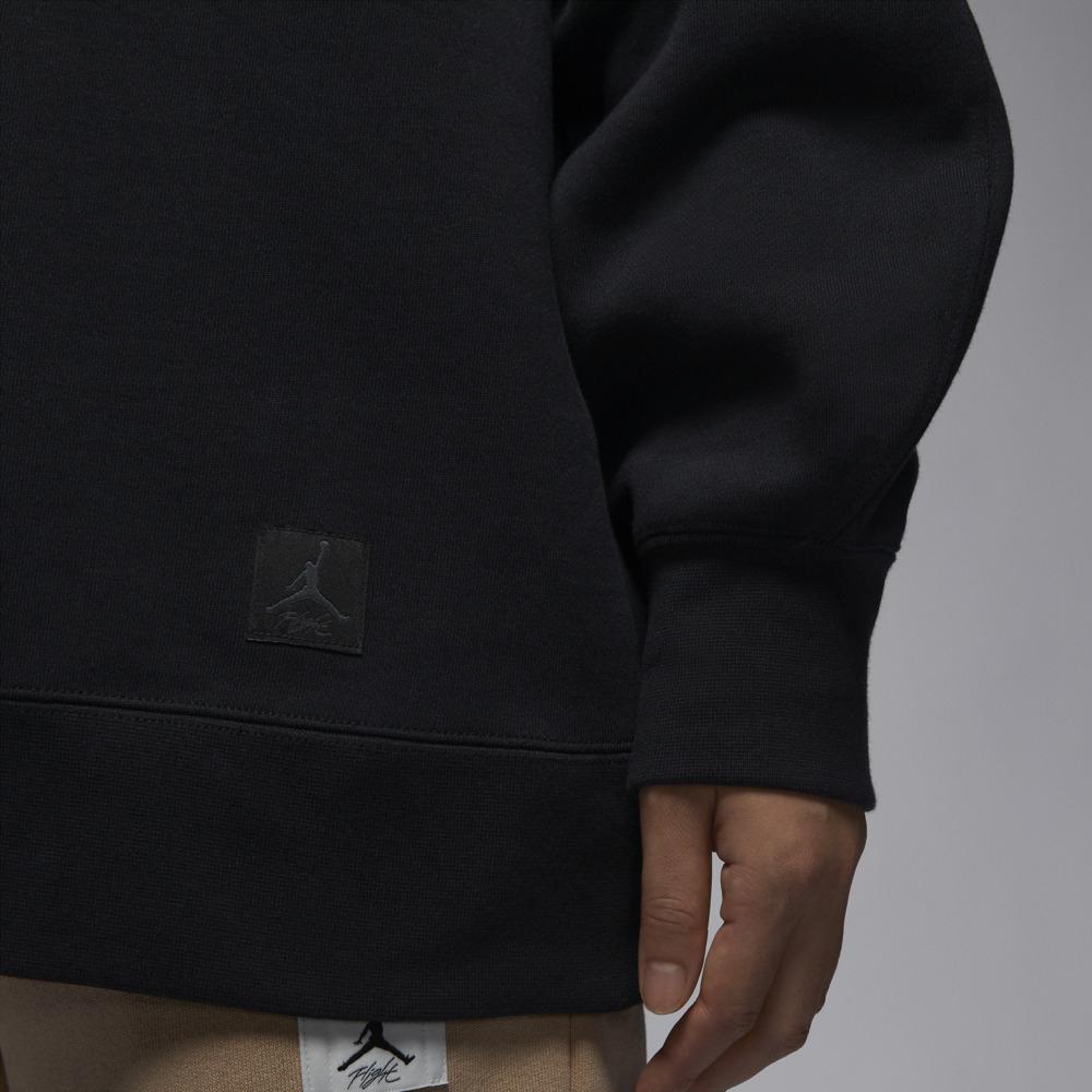 Jordan Flight Fleece Crew Sweatshirt Women Tops Black FB5117-010