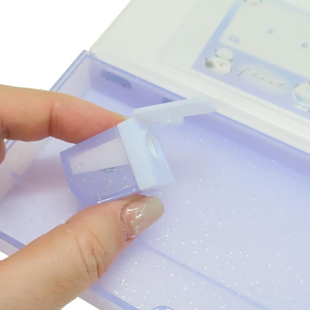 Kamio Japan Enaga Float Compact Opening Pencil New Students [Pencil Case] Double-Sided Case/For