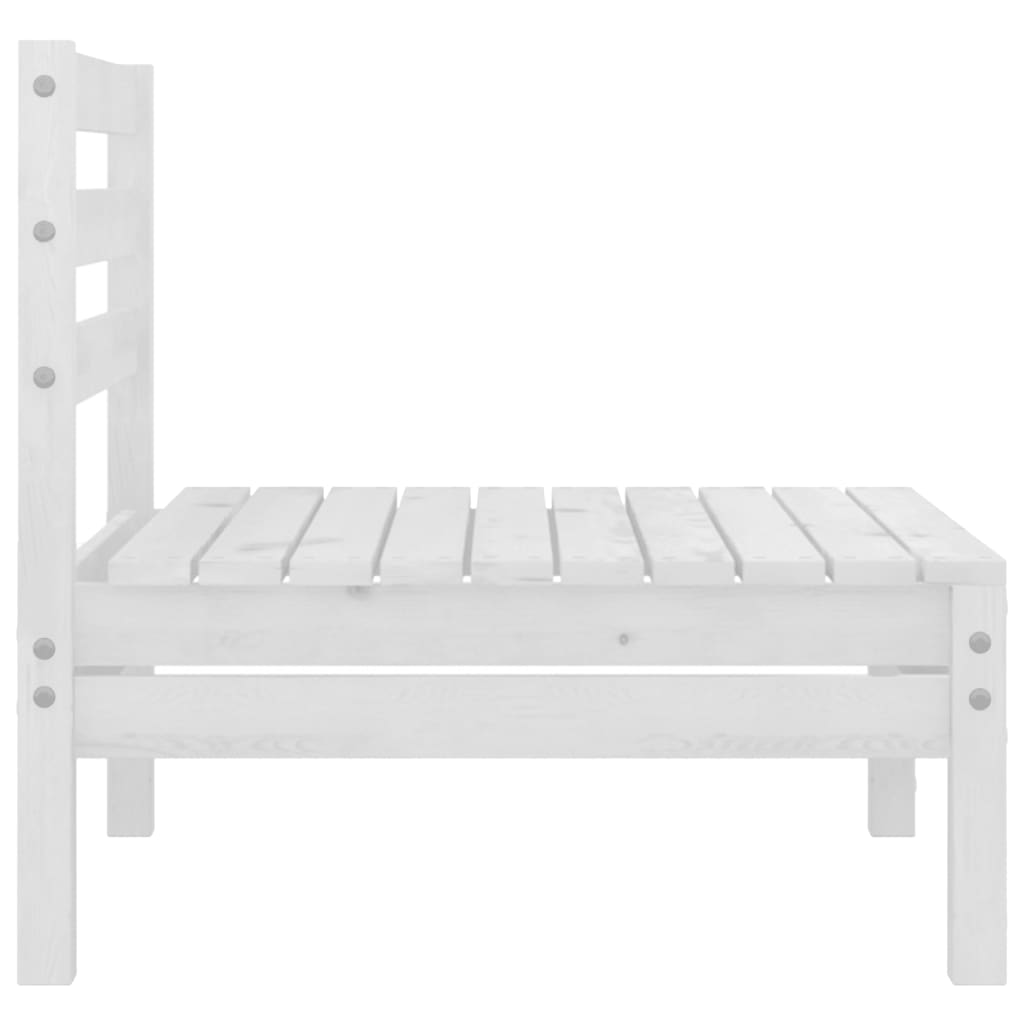 Vidaxl 2-Osobowa Sofa Ogrodowa, Biała, Lite Drewno Sosnowe