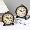 European Retro Vintage Atmosphere Desk Clock Creative Ornament