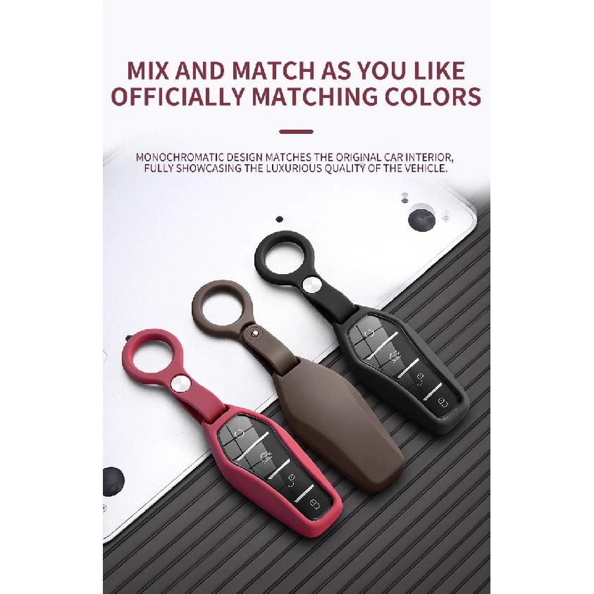 Liquid Silicone Rubber Car Key Case Cover For BYD Han Yuan UP Qin Pro EV Dolphin Song Plus DMI Seagull Seal 06 Escort 7 Tang L