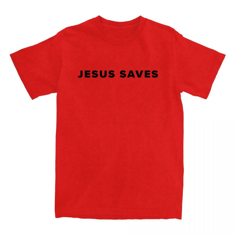 Jesus Saves Charlie Kirk T-shirt Letter Graphic Printing Tshirts for Male Short Sleeve Cotton Casual Tee-shirt Men Women Clothes