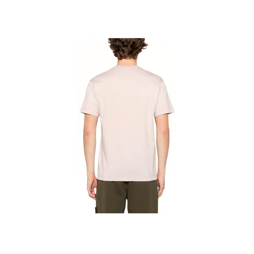 Stone Island SS25 Logo Embroidered Comfortable Simple Crew Neck Short Sleeve T-Shirt Men T-Shirts K1S1521000-39S0013-V0082