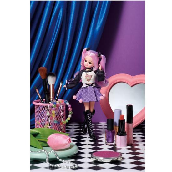 Takara Tomy Licca Doll LD-11 Cool Kuromi Licca Doll - Dress-Up Pretend Play Toy for Ages 3 and Up