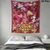 Custom Gravity Falls Wall Hanging Printed Fabric Blanket Decorative Tapestries for Bedroom Living Room Home Decor