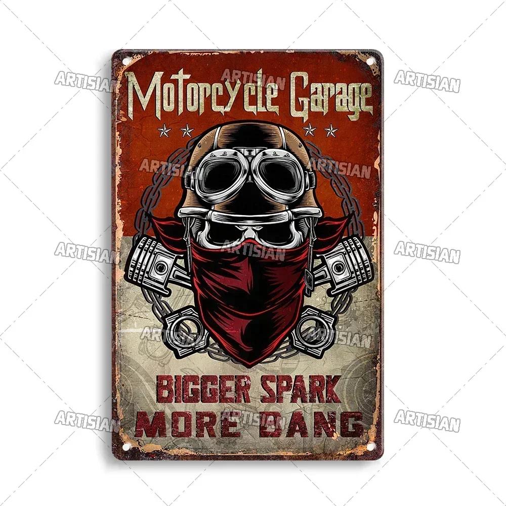 Crosscountry Motorcycle Tin Sign Vintage Metal Wall Decor Garage Home Bar Metal Plaque