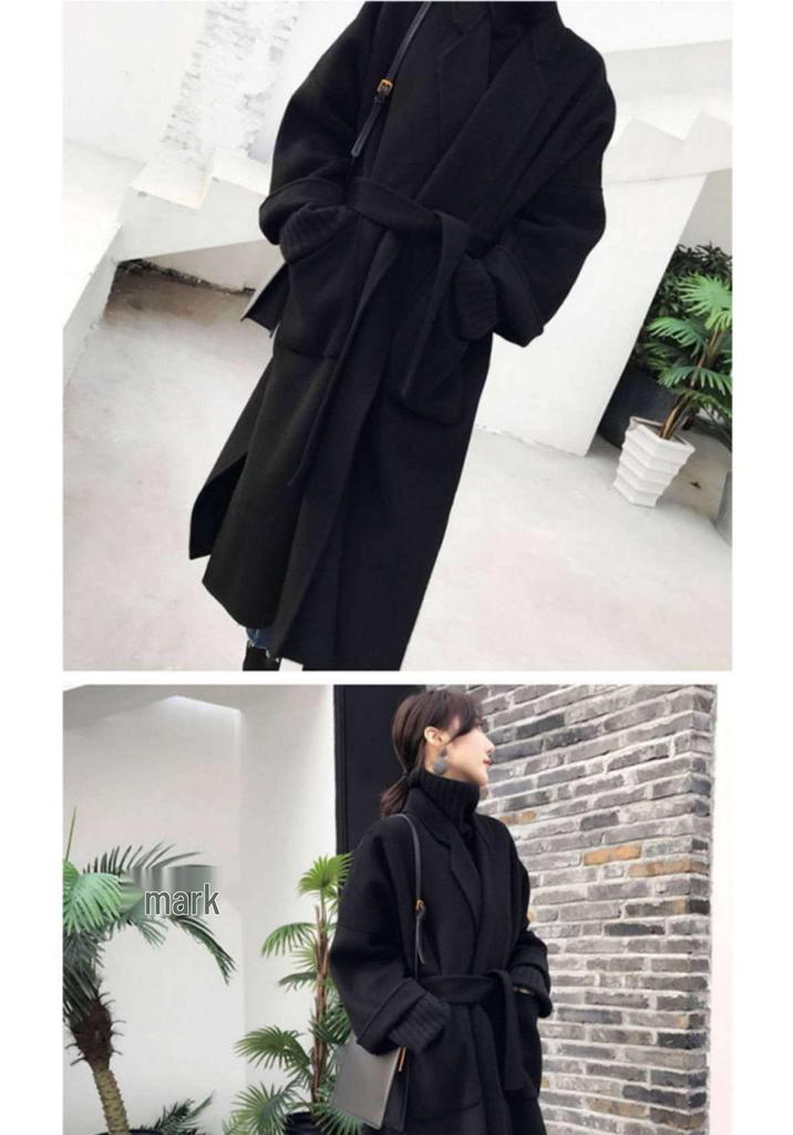 Women's Mid-Length Woolen Coat - 2026 Autumn/Winter Korean Style Thickened Version
