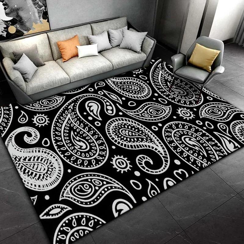 Paisley Carpet Geometric Vortex Rug Classic Floral Mat Modern Minimalist Living Room Mat Home Decoration Floor Rug Bedroom Decor