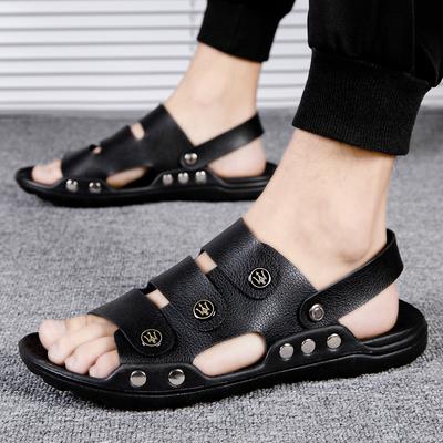 Sandals Men's Soft Bottom Summer Baotou Breathable Outdoor Casual Shoes Trend Beach Shoes