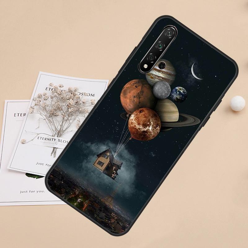 Astronaut Balloons Stars Space Planets For Huawei Nova 10 9 SE 7i 8i 11i 12i Y60 Y61 Y70 Y72 Y73 Y90 Y91 P20 P40 P30 Lite Case
