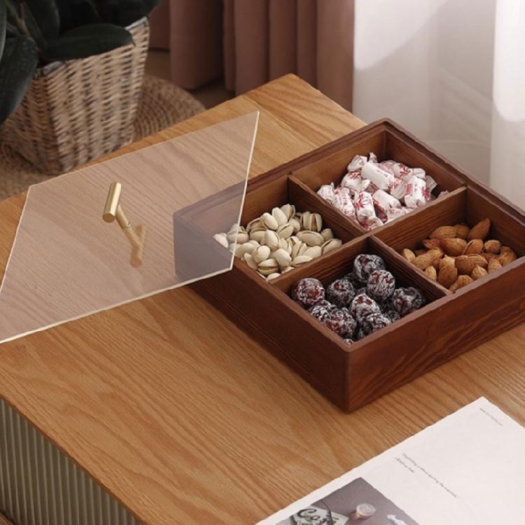 Moisture Proof Candy Box with Cover Elegant Snack Organizer Practical Dry Fruit Holder Kitchen Organization Supplies
