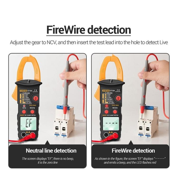ANENG ST184 Automatically Identify Clamp-On Smart Digital Multimeter