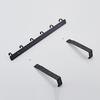 Hotel Household Fittings Metal Door Hanging Clothes Rack Kitchen Solid Black Over the Door Steel Bathroom