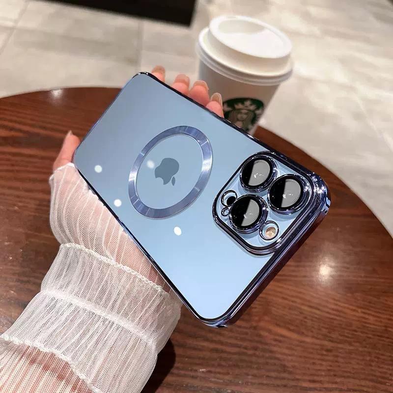 Applicable To IPhone 16 Electroplated Magnetic Phone Case Apple 15pro Full Package Lens Film 14 Transparent PC Protection Case